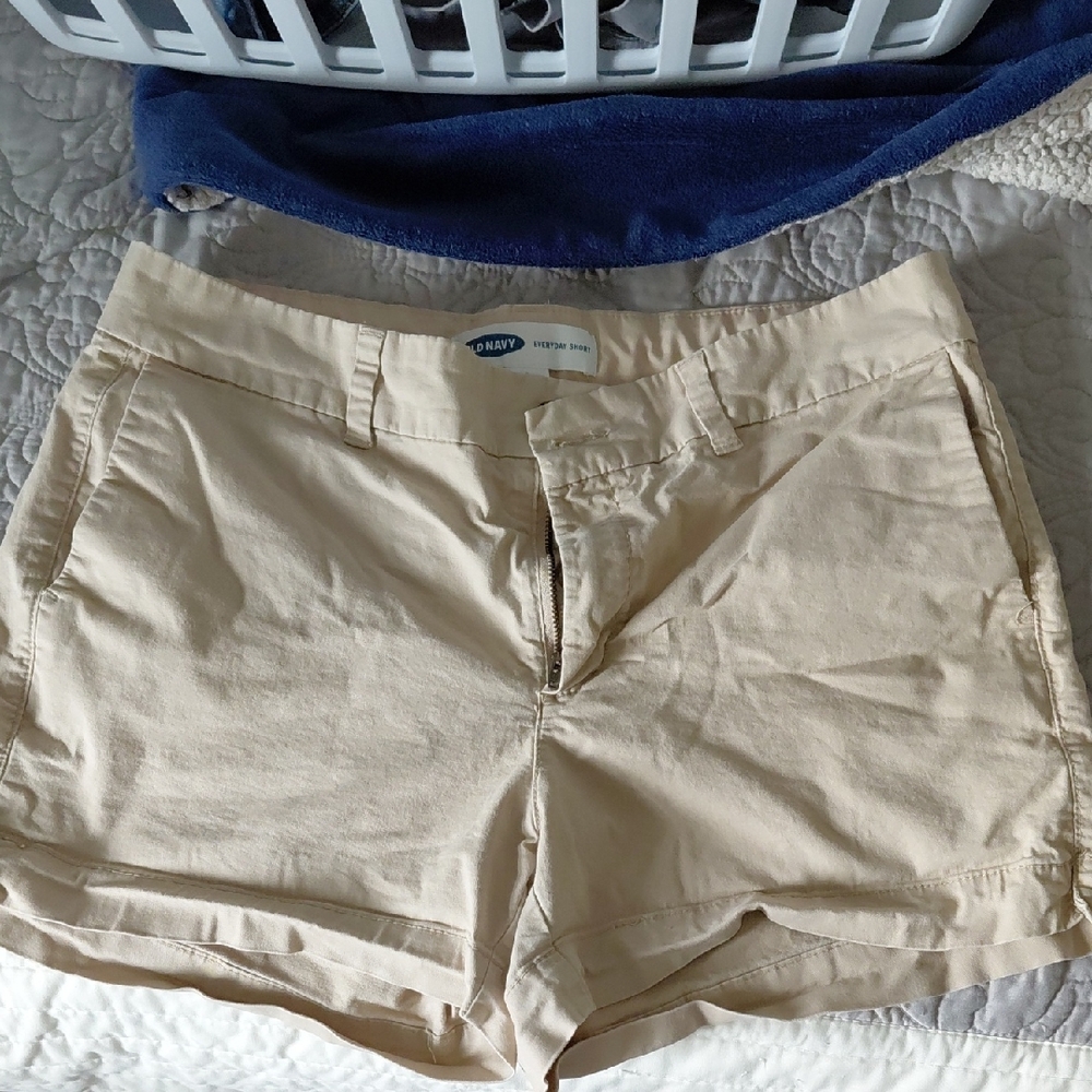Old Navy Tan Shorts Classic Cotton Blend